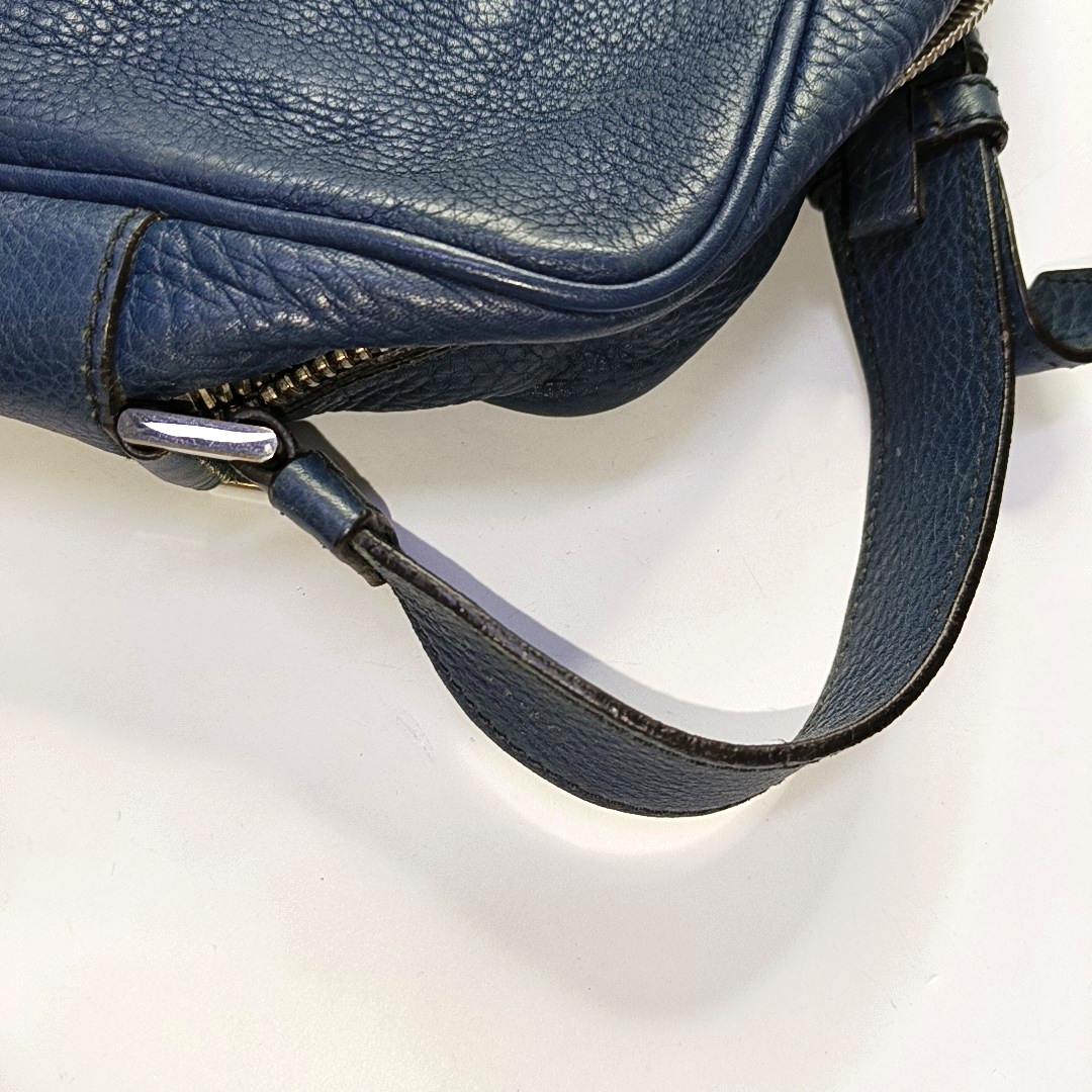 PRADA Tote bag White Calfskin Leather Monogrammed Single Shoulder Bag Silver Hardware-(SKU)-956075767