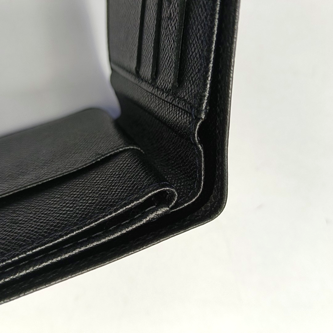 LOUIS VUITTON AMERIGO Black Cowhide Wallet Silver Hardware-(SKU)-951116576