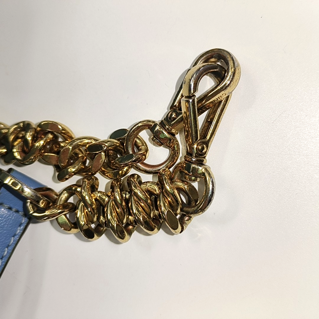 MICHAEL KORS Tote bag Small size Blue Cowhide Studs Single Shoulder Bag Tote Bag Crossbody Bag Golden hardware Removable shoulder strap-(SKU)-929655506
