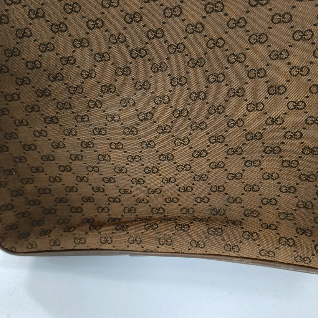 GUCCI GG Messenger Brown Canvas Monogram Shoulder Bag Golden hardware Vintage model-(SKU)-13122359