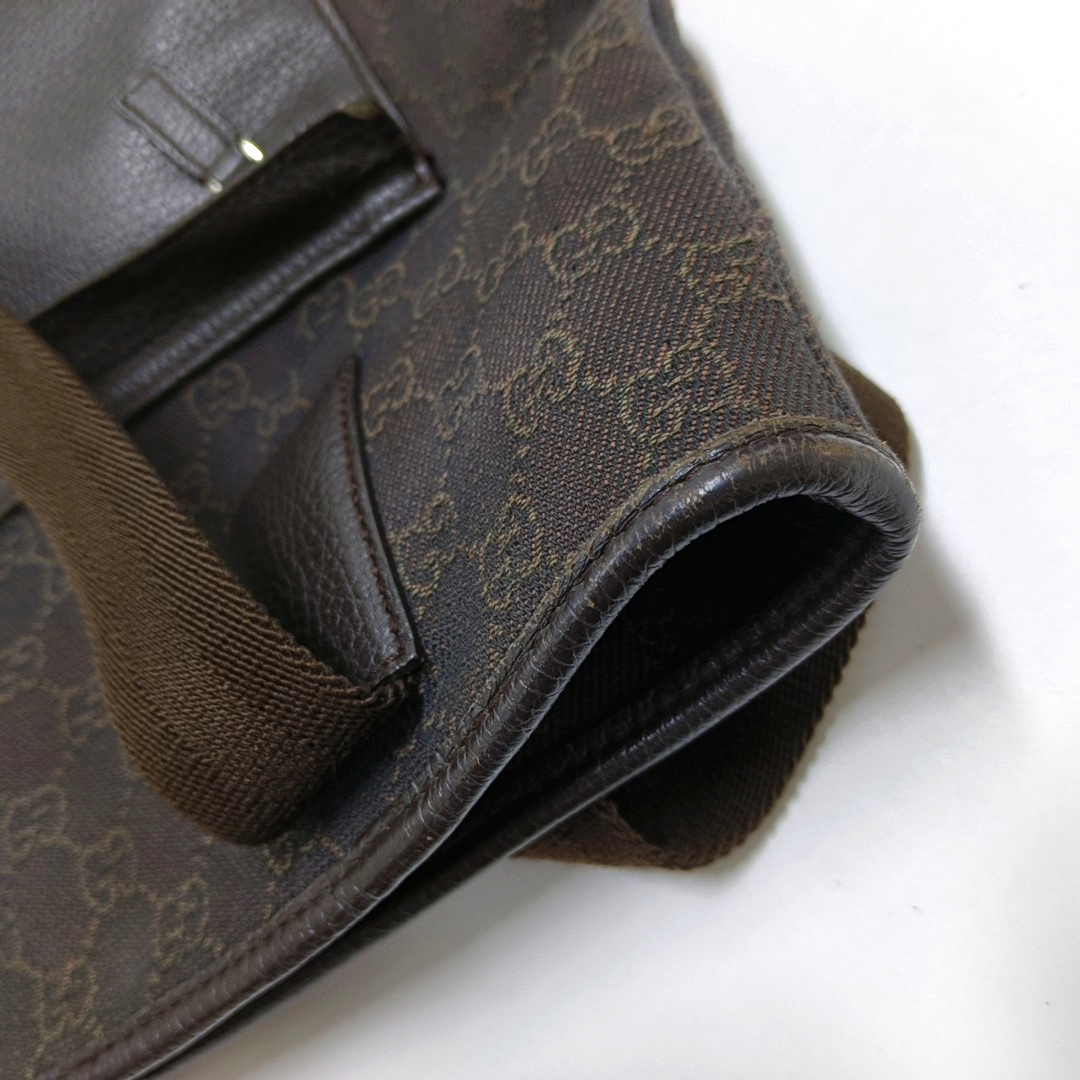 GUCCI Tote bag Brown Canvas Monogrammed Single Shoulder Bag Golden hardware-(SKU)-958908868