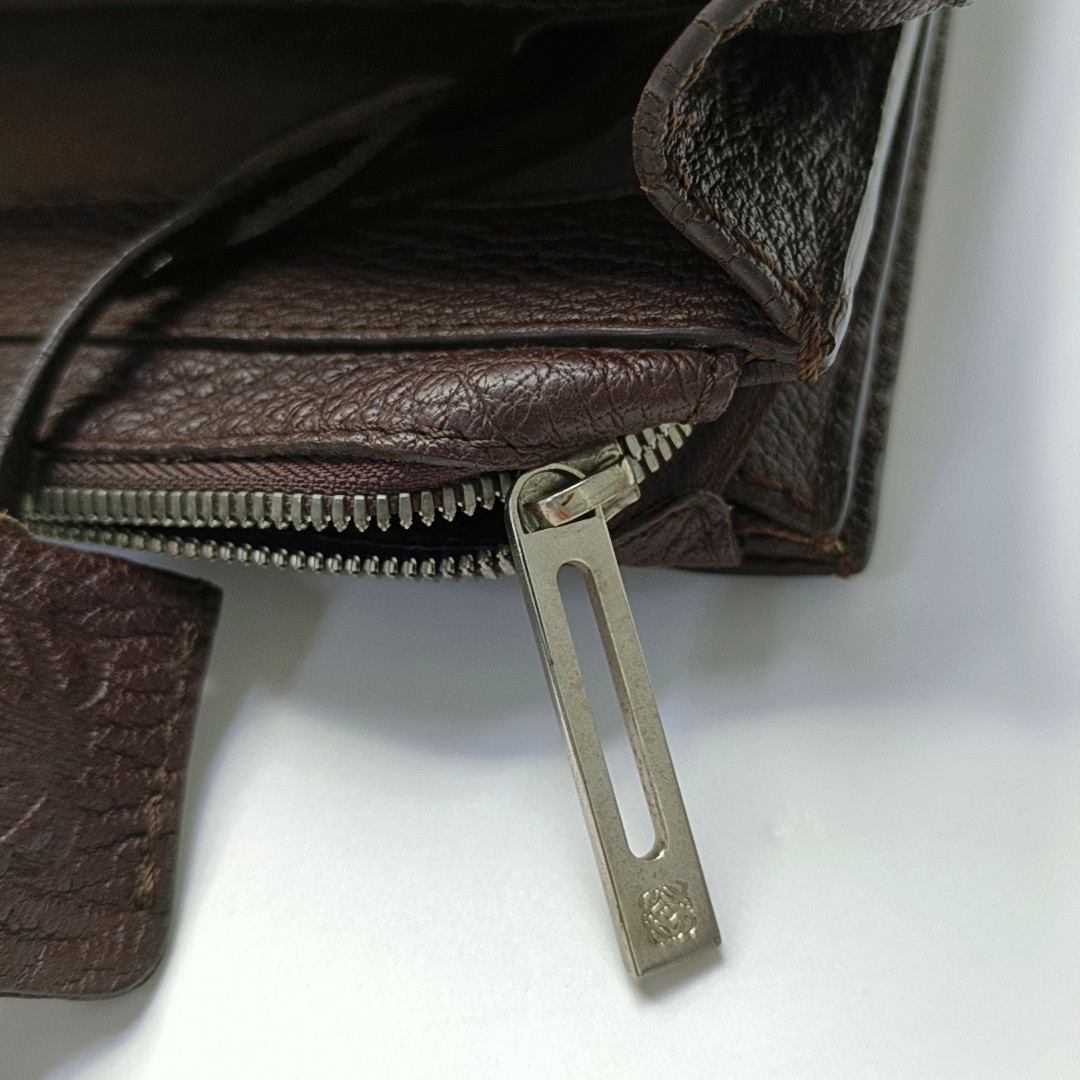 LOEWE Dark Brown Cowhide Handbag Single Shoulder Bag Crossbody Golden hardware-(SKU)-960024016