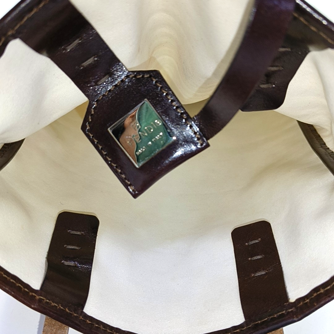 FENDI Tote bag 卡其色牛皮双FHandheld包 Vintage model Sub-bag-(SKU)-957751090