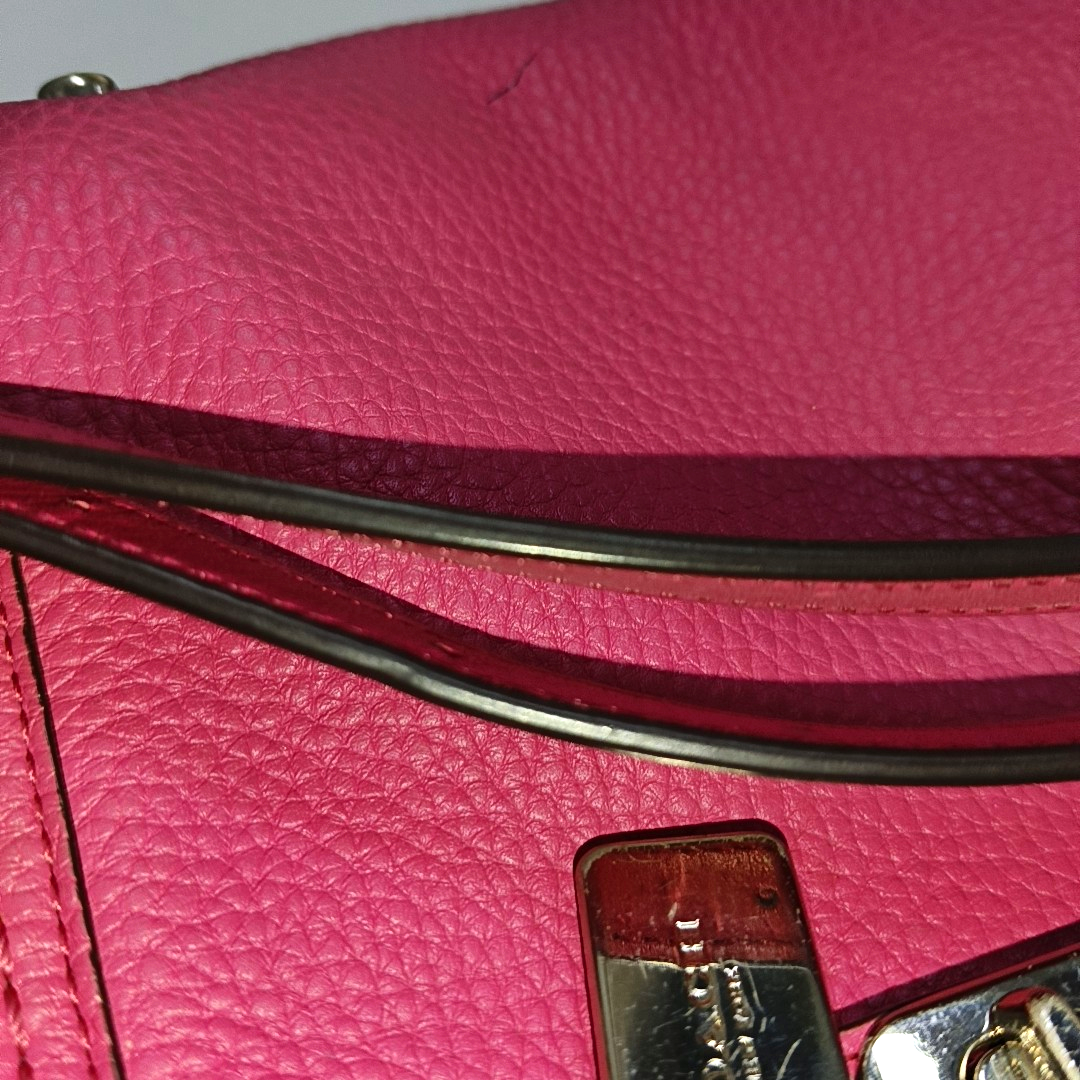 COACH SWAGGER Pink Cowhide Crossbody Bag Ruthenium color hardware Removable shoulder strap-(SKU)-928838798