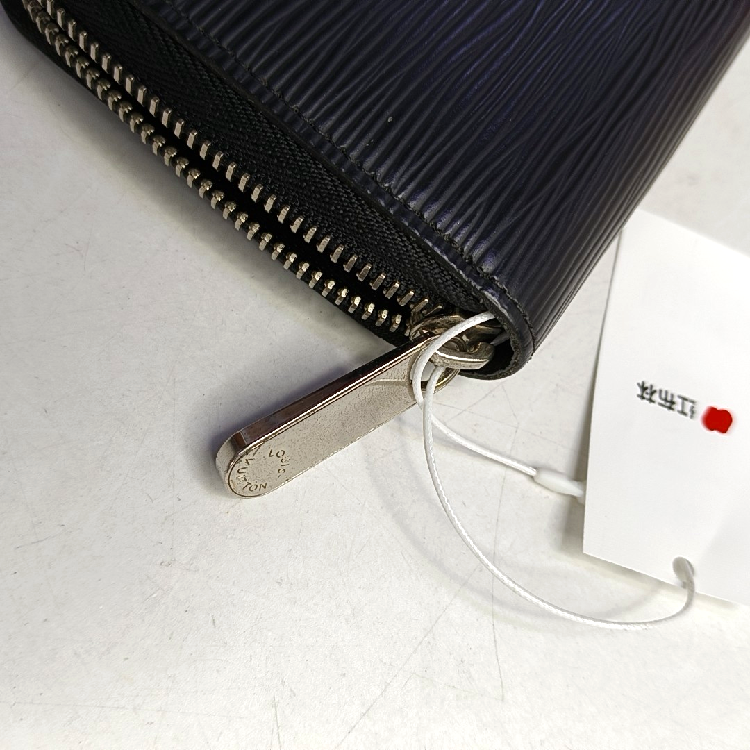 LOUIS VUITTON BlackEPI牛皮水波纹钱包 Silver Hardware-(SKU)-957987232