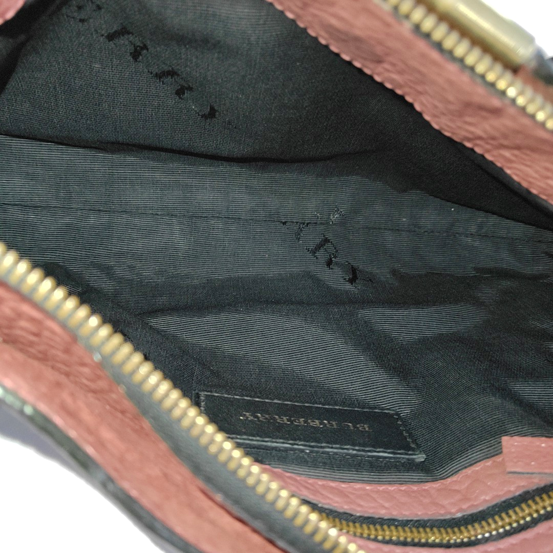 BURBERRY Pink Cowhide Embossed Crossbody Single Shoulder Bag Golden hardware Removable shoulder strap-(SKU)-939917581