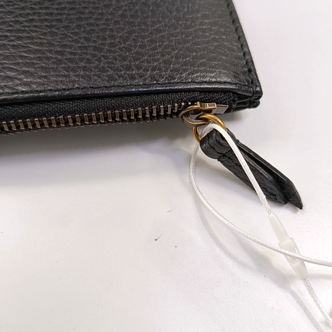 GUCCI GG Marmont Black Cow Leather Inset Wallet Golden hardware-(SKU)-956104882
