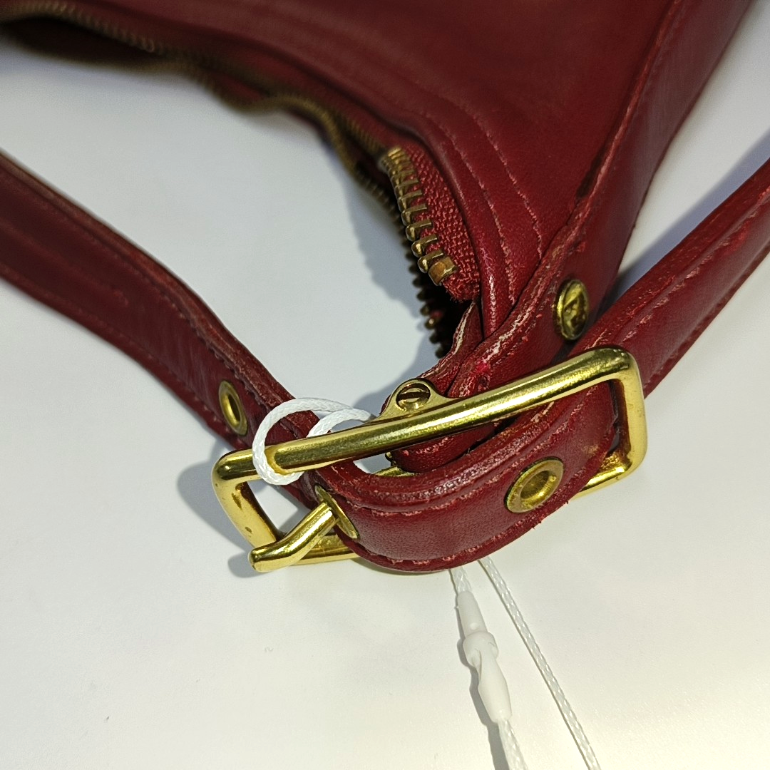 COACH Red Leather Handbag Single Shoulder Bag Golden hardware Removable shoulder strap-(SKU)-934221338
