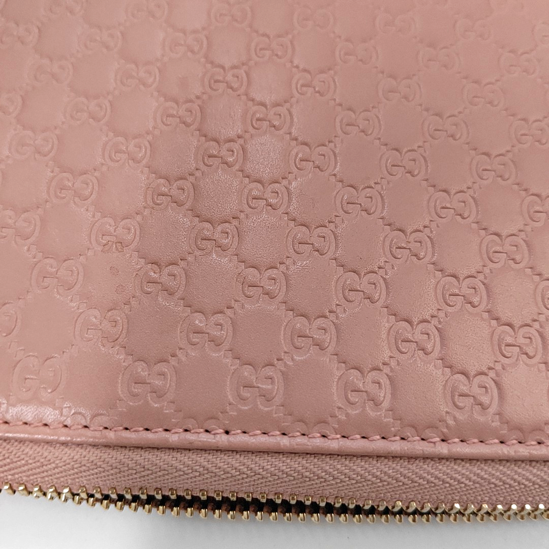 GUCCI Signature裸粉色牛皮老花,压纹钱包-(SKU)-955117130