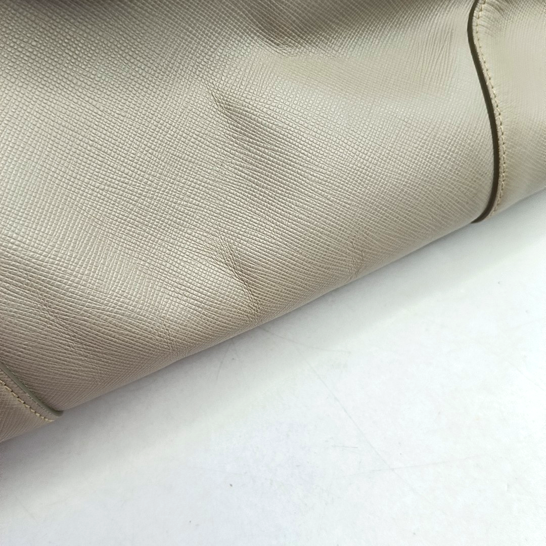 PRADA Gray cowhide single shoulder bag crossbody handbag Golden hardware Removable shoulder strap-(SKU)-959549746
