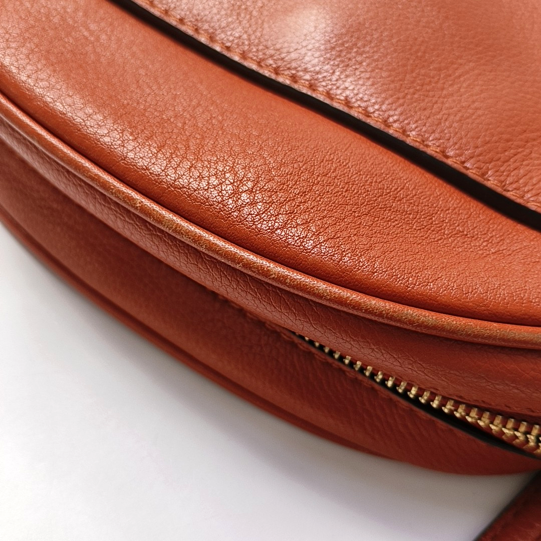 MICHAEL KORS Jet Set Orange Red Leather Single Shoulder Bag Crossbody Bag Golden hardware-(SKU)-951616686