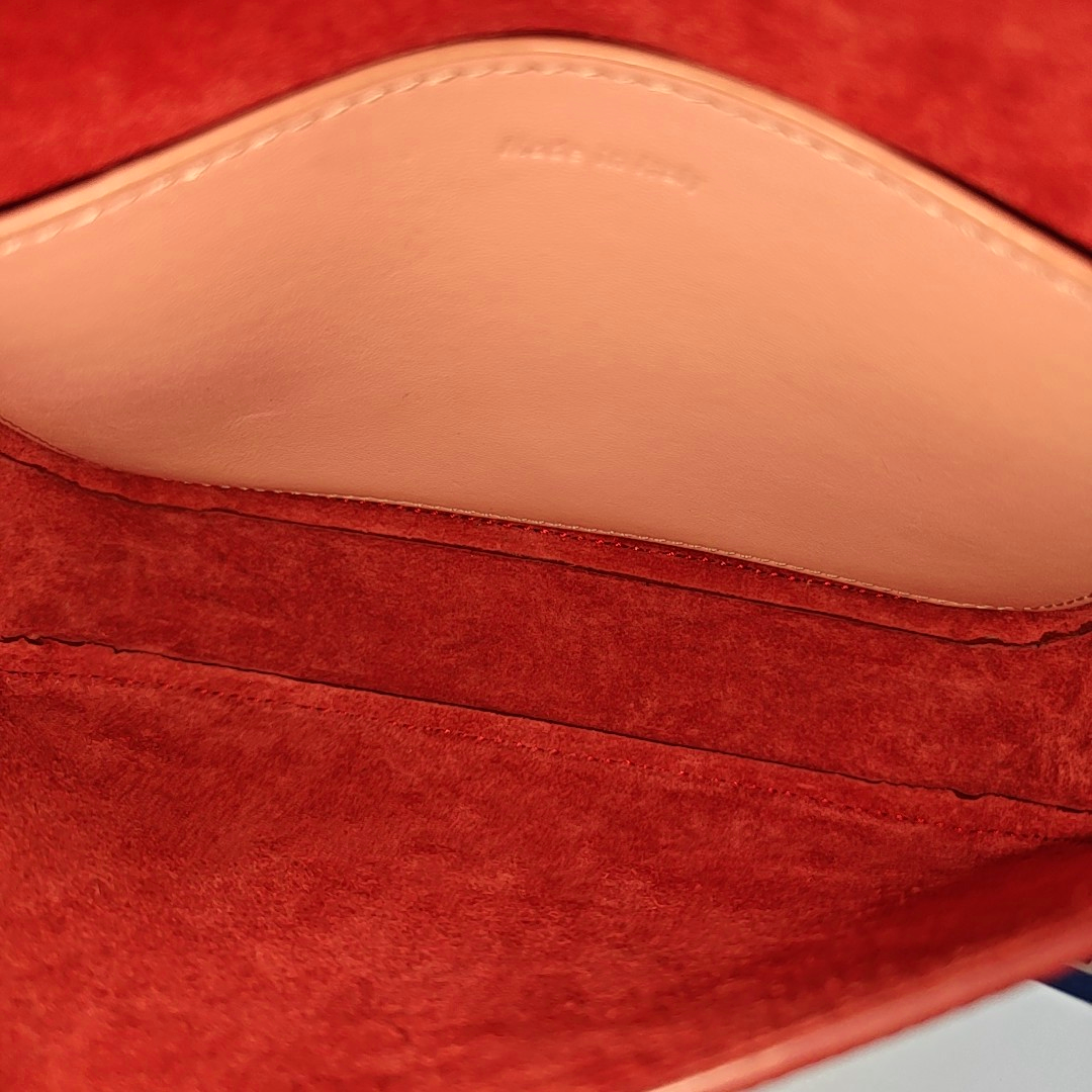 CELINE Red cowhide shoulder bag crossbody bag Silver Hardware-(SKU)-955217814
