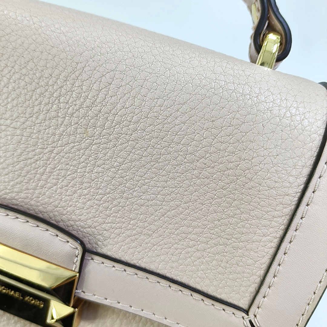 MICHAEL KORS Cece Pink leather crossbody bag, handbag, shoulder bag Golden hardware Removable shoulder strap-(SKU)-950932352