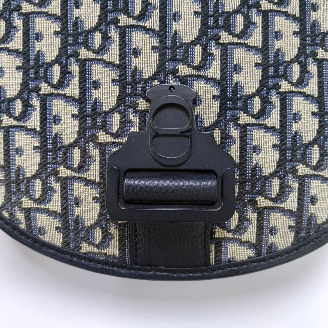 DIOR Gallop Black Canvas Monogram Crossbody Bag Single Shoulder Bag Removable Shoulder Straps-(SKU)-955894227
