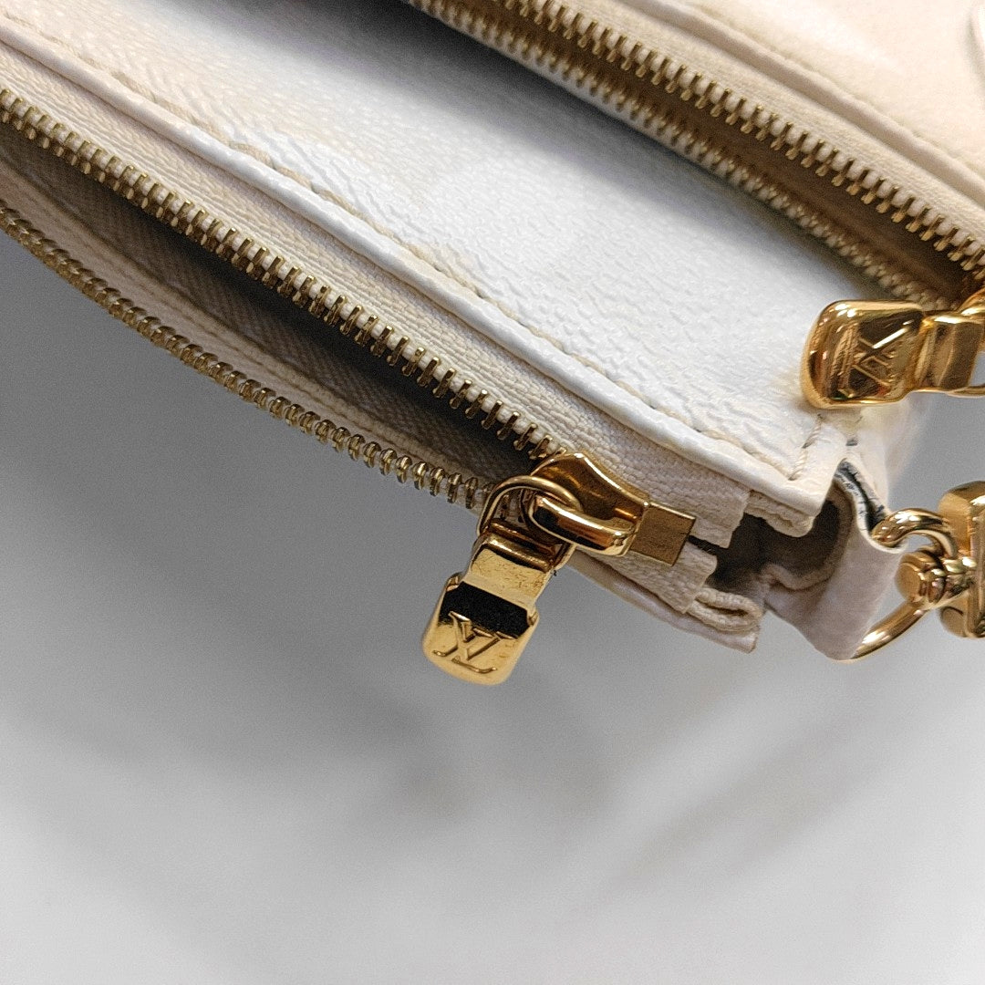 LOUIS VUITTON MULTI Blue Coated Canvas Monogram Five in One Crossbody Bag Shoulder Bag Gold Hardware Pockets 2 Removable Straps-(SKU)-968235817