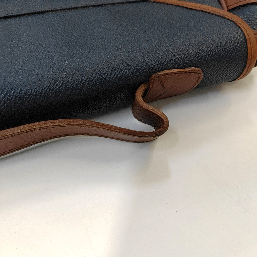BURBERRY Dark Blue Cowhide Crossbody Bag Tote Bag Single Shoulder Bag Golden hardware Removable shoulder strap-(SKU)-955231320