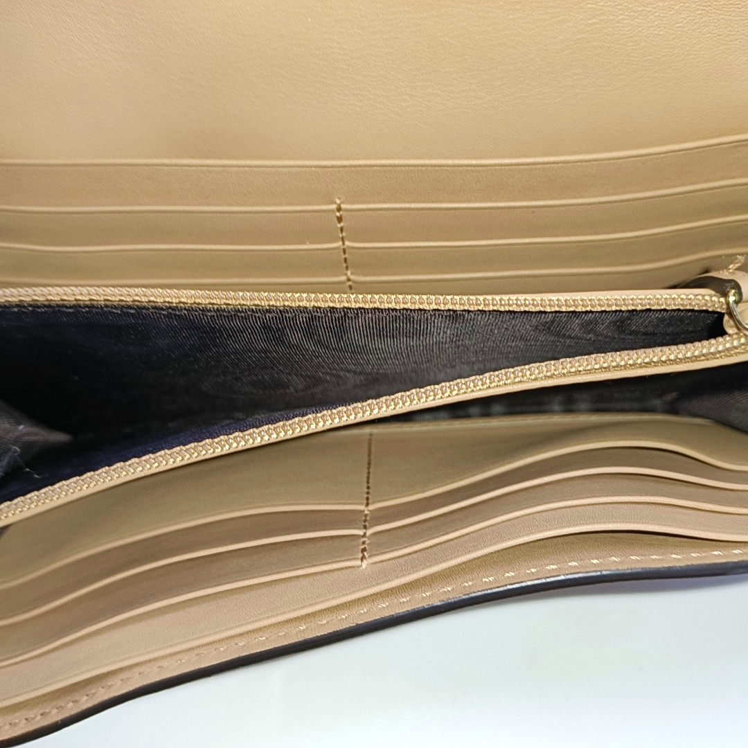 GUCCI Interlocking G Brown Cowhide Wallet Golden hardware-(SKU)-958717244
