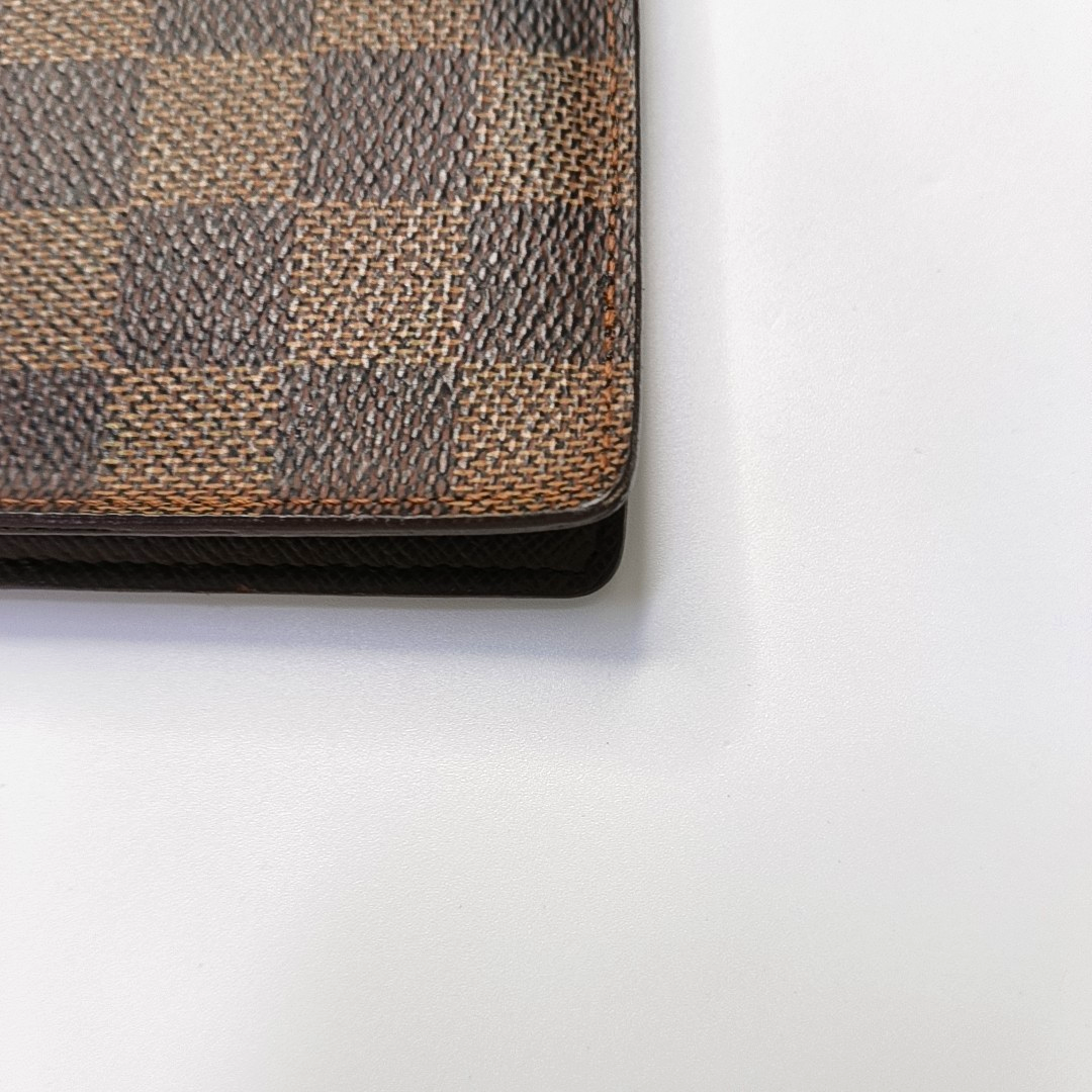 LOUIS VUITTON BRAZZA Brown Coated Canvas Checkered Wallet-(SKU)-956603355