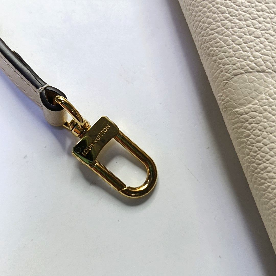 LOUIS VUITTON DIANE Beige Leather Monogram Shoulder Bag Tote with Detachable Strap-(SKU)-954097880