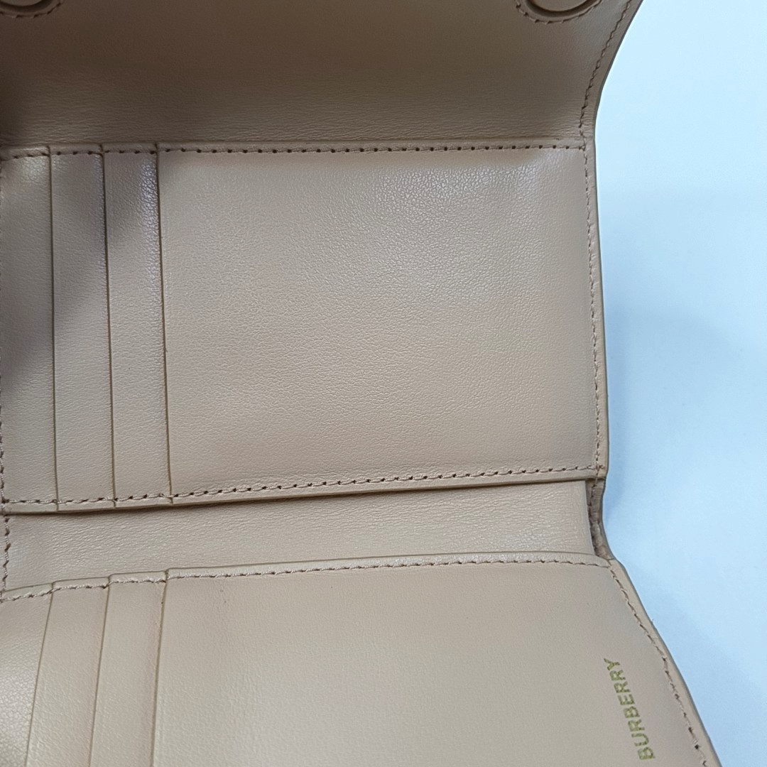 BURBERRY Khaki Cowhide Printed Card Case-(SKU)-958700772