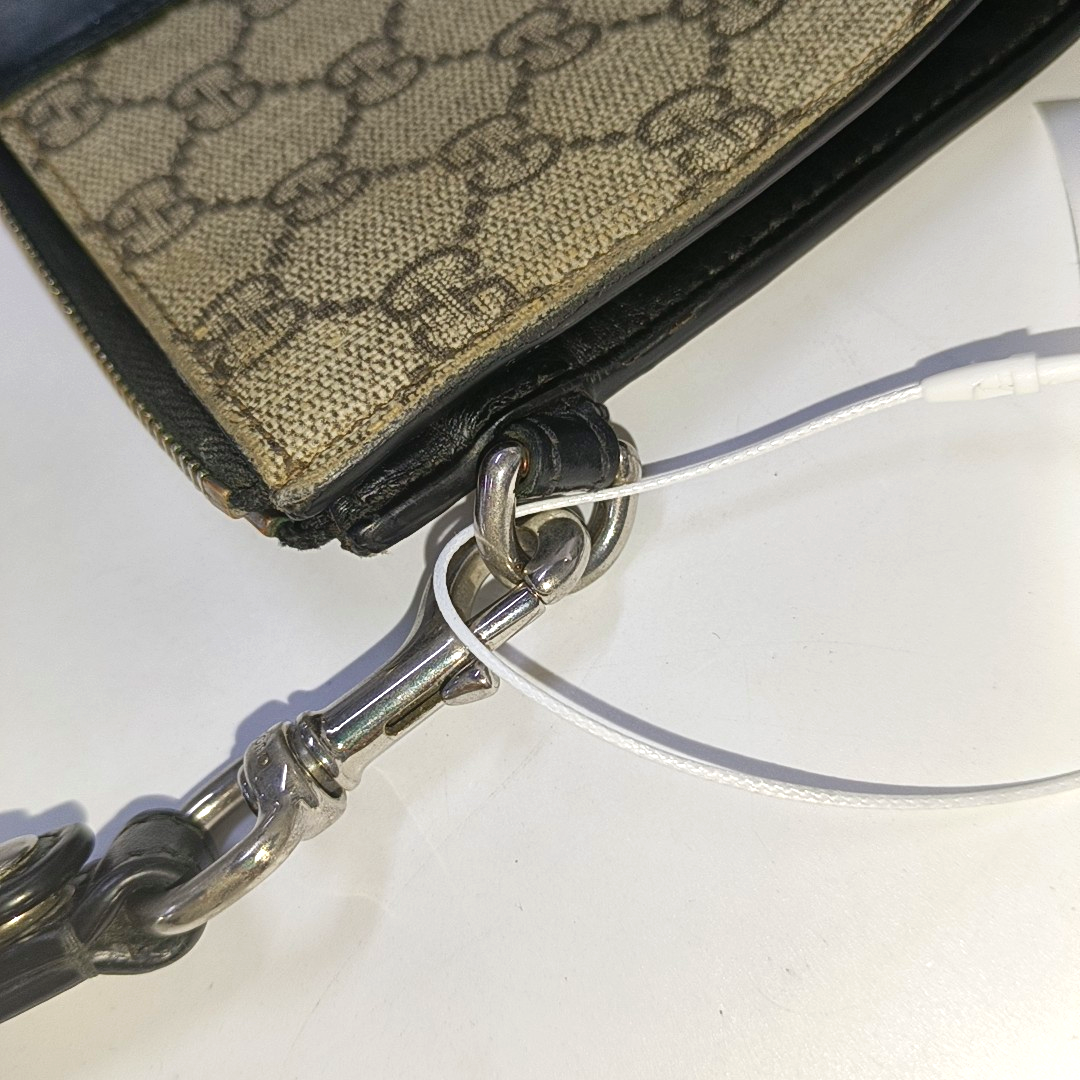 GUCCI GG Supreme Brown Coated Canvas Monogrammed Tote Handbag Silver Hardware-(SKU)-943502591