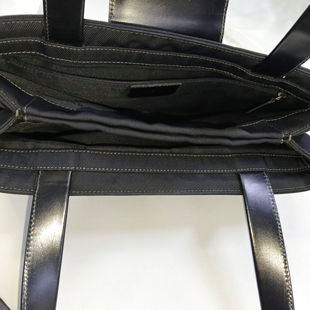 BVLGARI Tote bag Black Fabric Single Shoulder Bag Handbag Silver Hardware-(SKU)-928850108