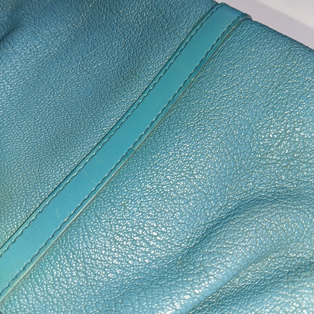 BVLGARI Light Blue Cowhide Single Shoulder Bag Golden hardware-(SKU)-935263487