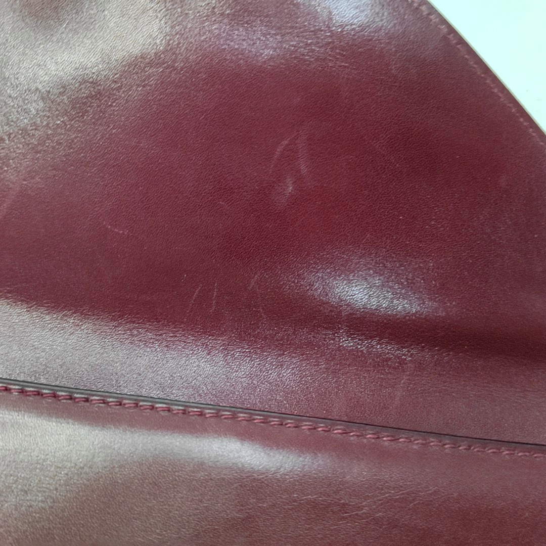 CELINE Red Calfskin Triumph Handbag Golden hardware-(SKU)-949081415