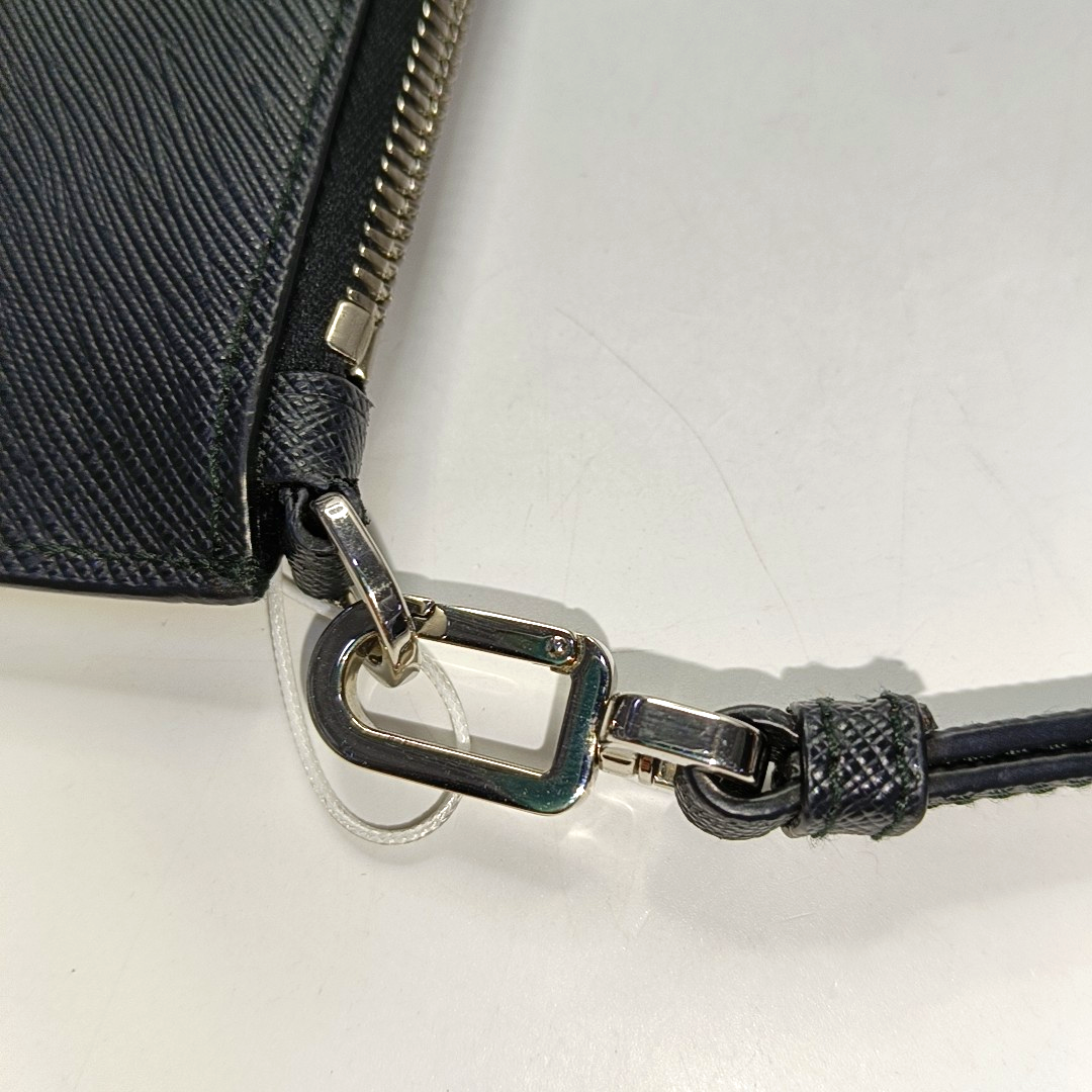 PRADA Black Cowhide Logo Monogram Handbag Silver Hardware-(SKU)-955758933