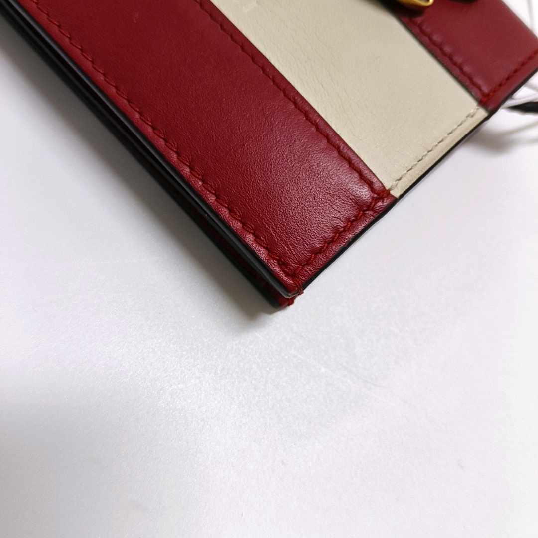 GUCCI Queen Margaret Red Cowhide Bee Wallet Golden hardware-(SKU)-953738201