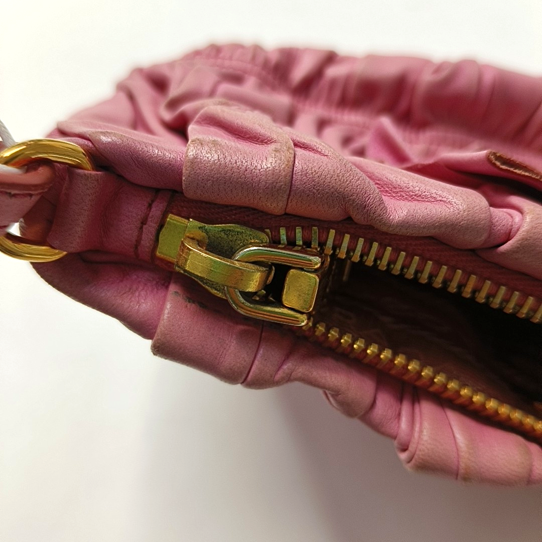 PRADA Pink Lamb Leather Quilted Handbag Golden hardware-(SKU)-949249347