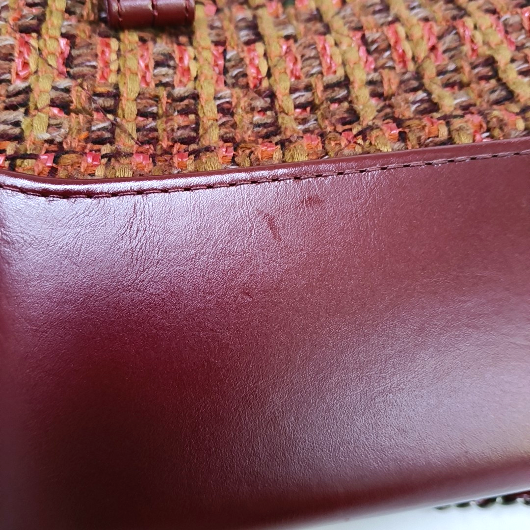 CHANEL GABRIELLE Medium Size Red Tweed Bag Shoulder Bag Crossbody Bag Golden Silver Ruthenium Hardware 25 Opening Removable Strap-(SKU)-959578060