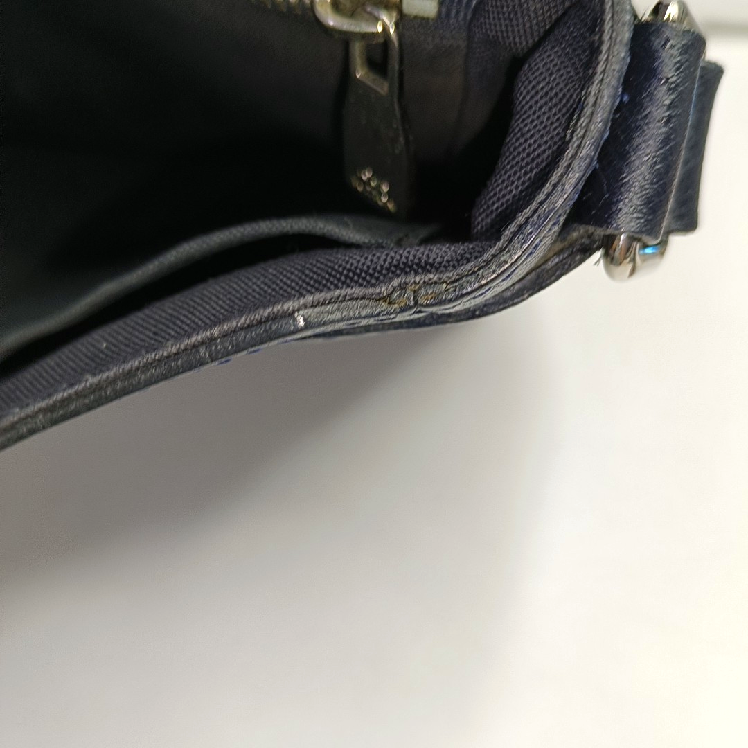 LOUIS VUITTON ROMAN Blue Cowhide Crossbody Bag Silver Hardware-(SKU)-959266861