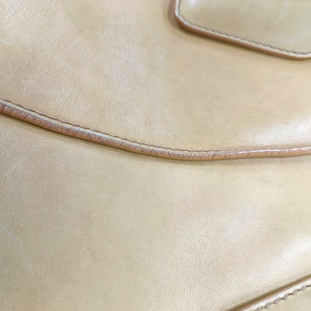 TOD'S D-Styling Ginger Yellow Leather Single Shoulder Tote Bag Silver Hardware Removable shoulder strap-(SKU)-929917405