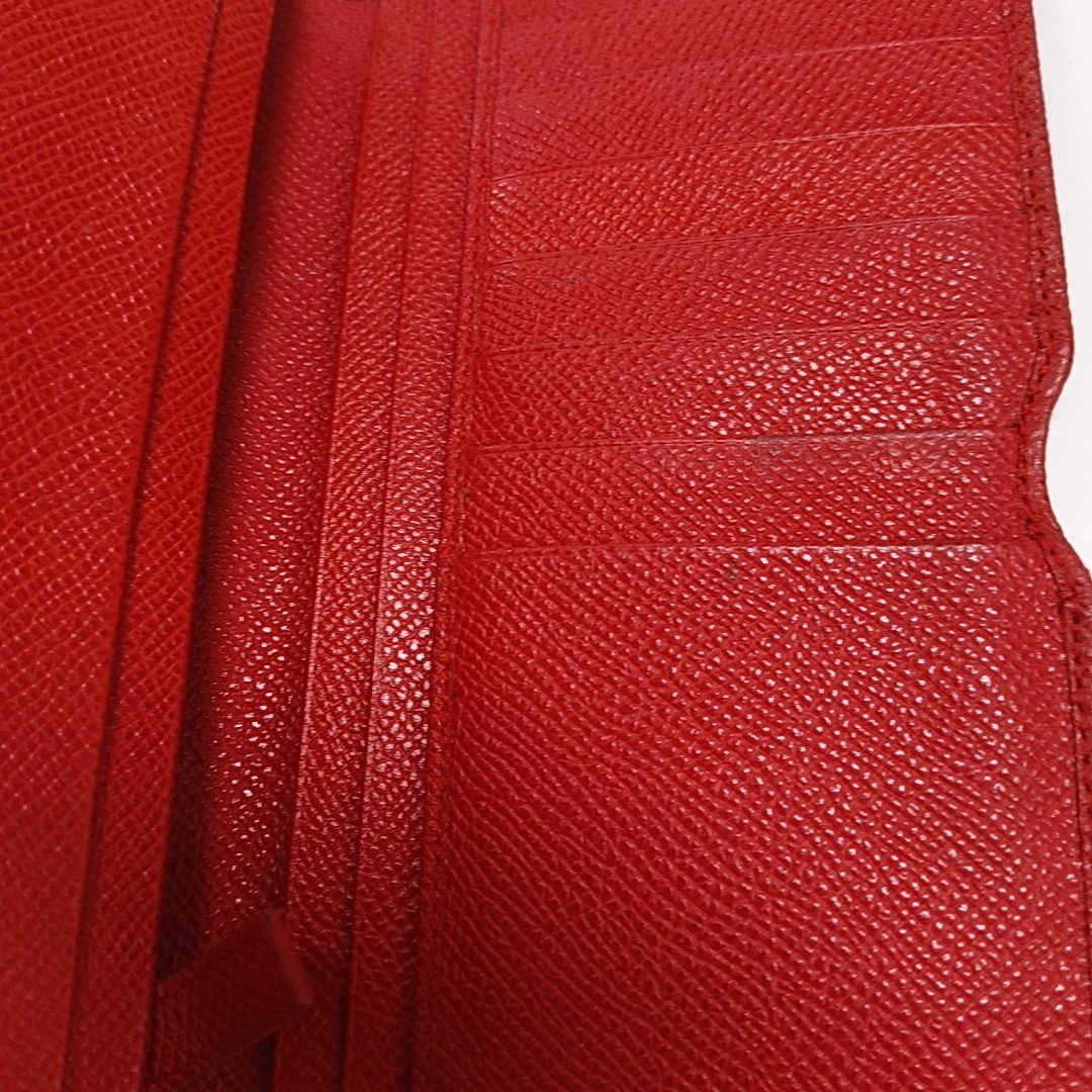 BVLGARI BVLGARI Red Leather Wallet Silver Hardware-(SKU)-13502847