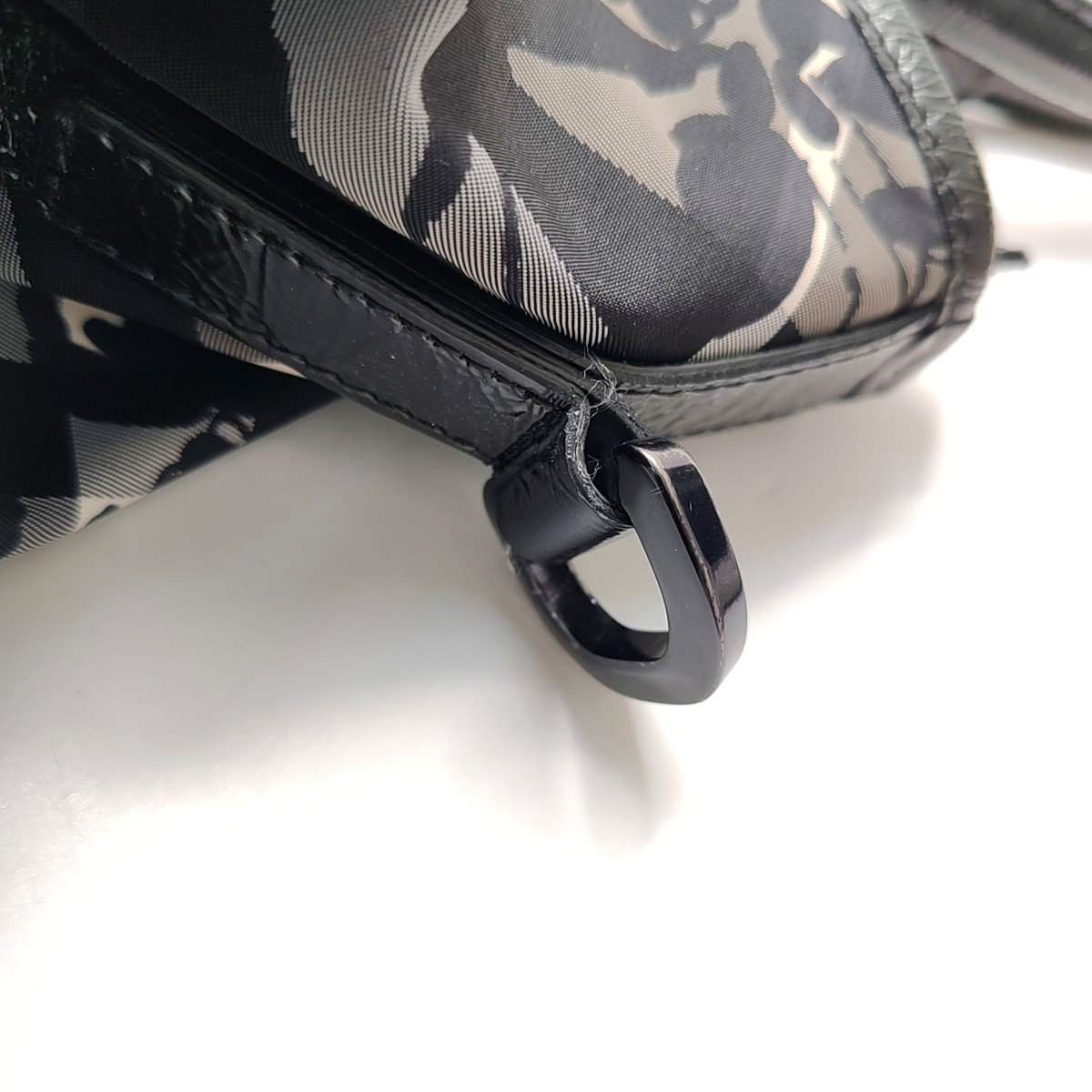 BURBERRY Northfield Gray Nylon Printed Single Shoulder Bag with Handbag and Crossbody Silver Hardware-(SKU)-953119737