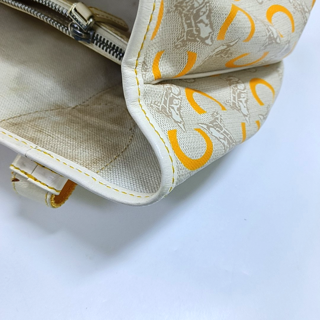 CELINE Tote bag Beige Coated Canvas Triumph Arch Handbag Single Shoulder Bag Silver Hardware-(SKU)-960503624