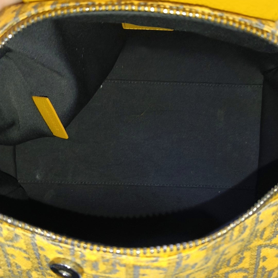DIOR Lingot Yellow Canvas Monogram Boston Bag Crossbody Shoulder Bag Tote Bag-(SKU)-969531288