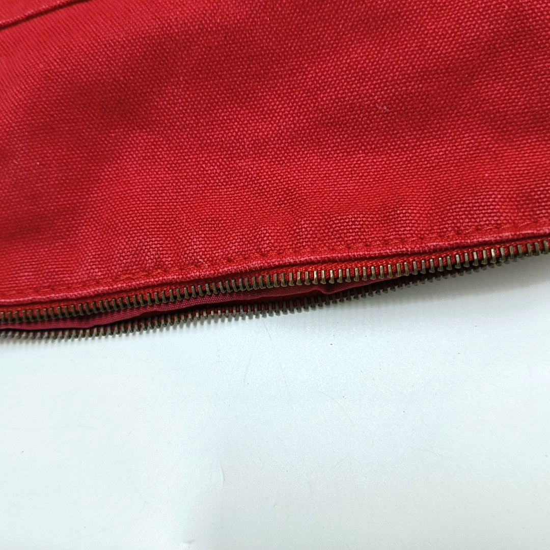 HERMÈS Bolide Medium size Flag Red Canvas Embroidered Handbag Golden hardware-(SKU)-959737695