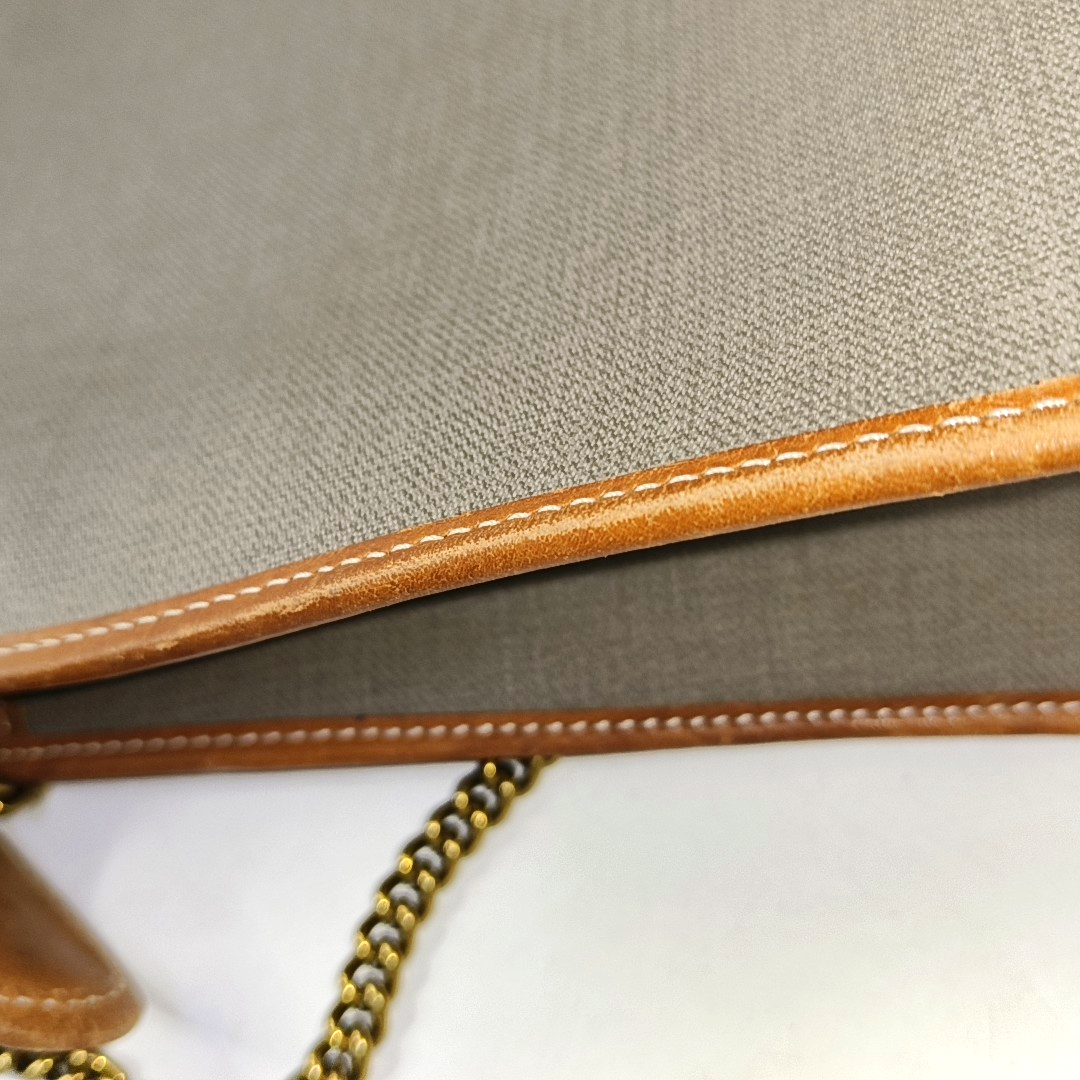 DIOR Gray Coated Canvas Crumpled Handbag Golden hardware-(SKU)-951570397