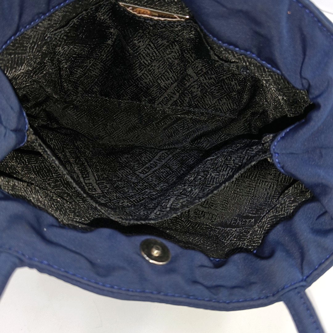 BOTTEGA VENETA Tote bag Blue Nylon Quilted Handbag Silver Hardware Vintage model-(SKU)-953954713