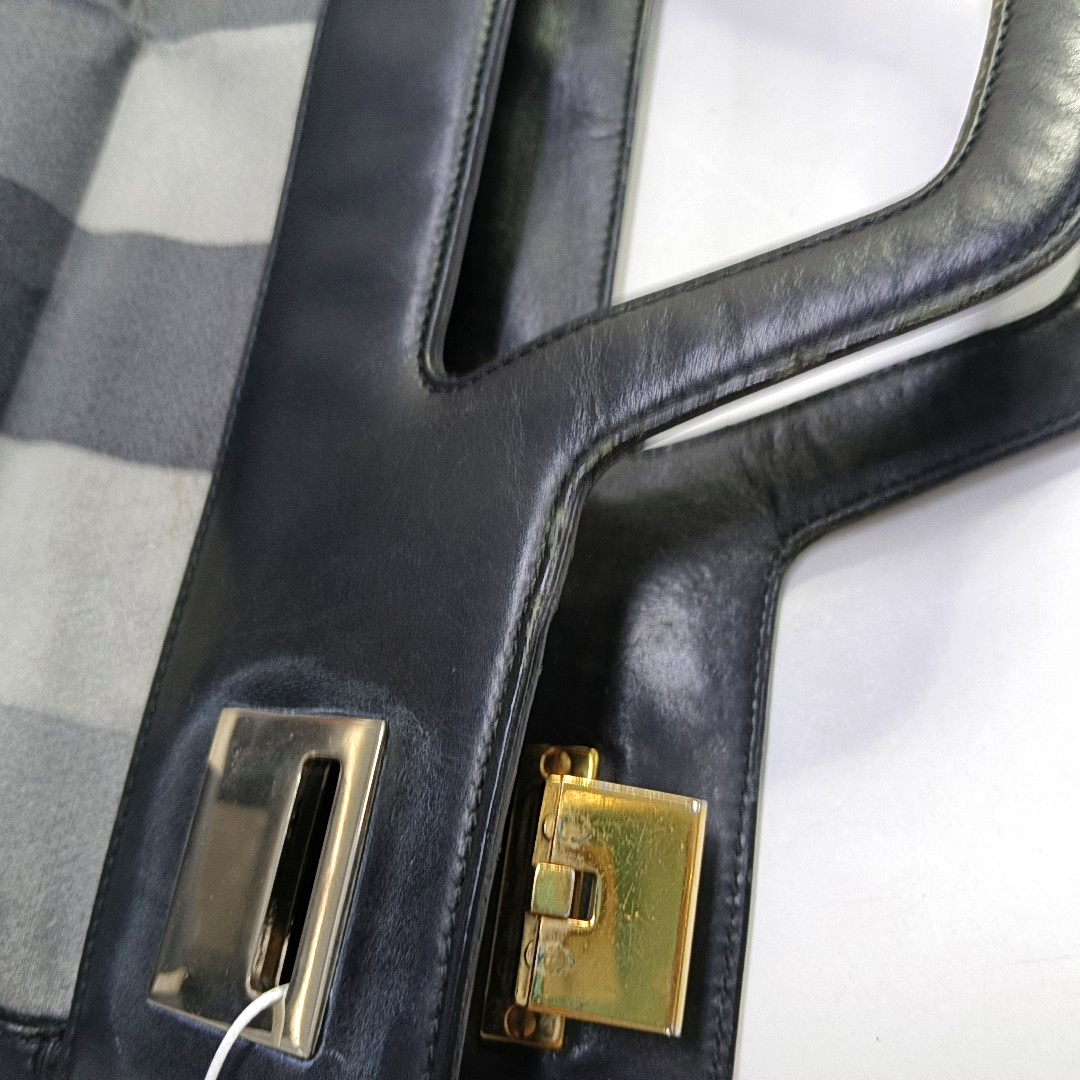 FERRAGAMO Multicolor Fabric Single Shoulder Bag, Handbag Golden Silver Hardware Removable shoulder strap-(SKU)-944274494