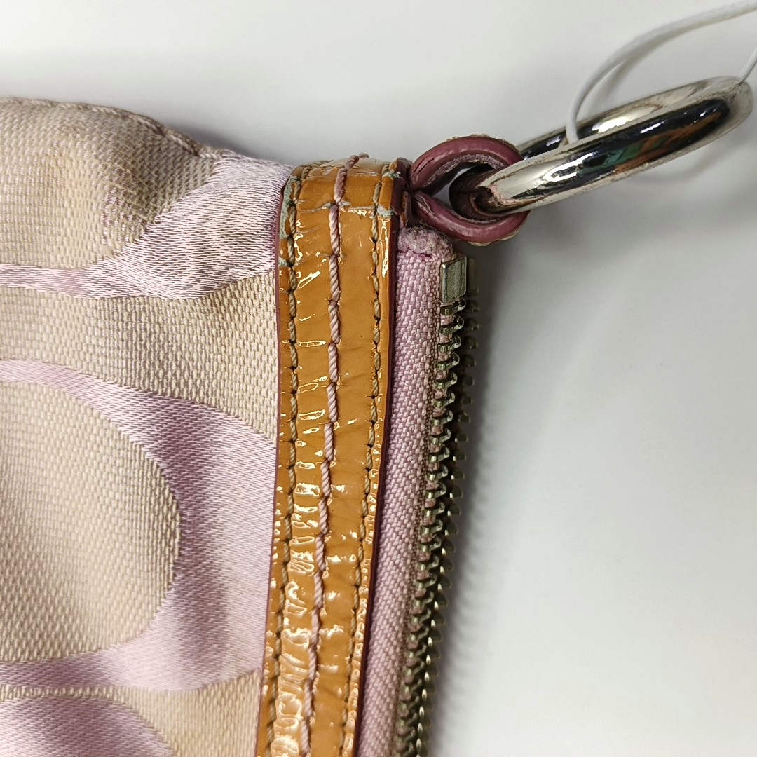 COACH Tote bag Beige canvas monogram floral single shoulder bag handbag crossbody Silver Hardware Removable shoulder strap-(SKU)-929326299