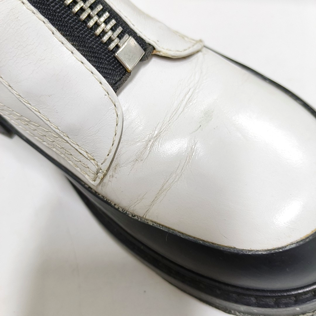 Chloé 39code Spring Autumn White Leather Women's Short Boots-(SKU)-941992725