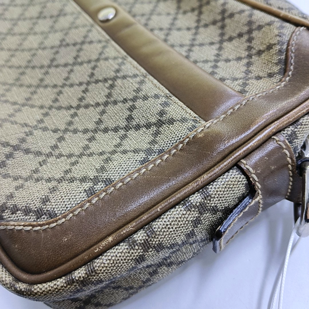 GUCCI GG Blooms Small size Khaki Calfskin Printed Handbag Silver Hardware-(SKU)-948628450