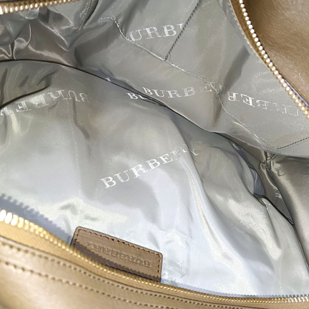 BURBERRY Gladstone Dark Brown Cowhide Studs Tote Bag Golden hardware-(SKU)-931456343