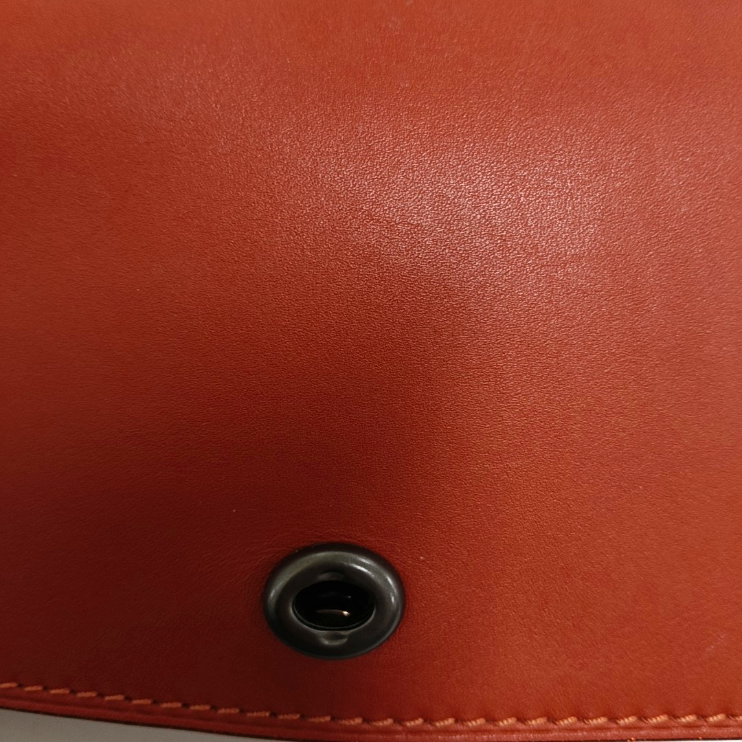 COACH DINKY Red Cowhide Crossbody Single Shoulder Bag Black hardware Removable shoulder strap-(SKU)-938306278