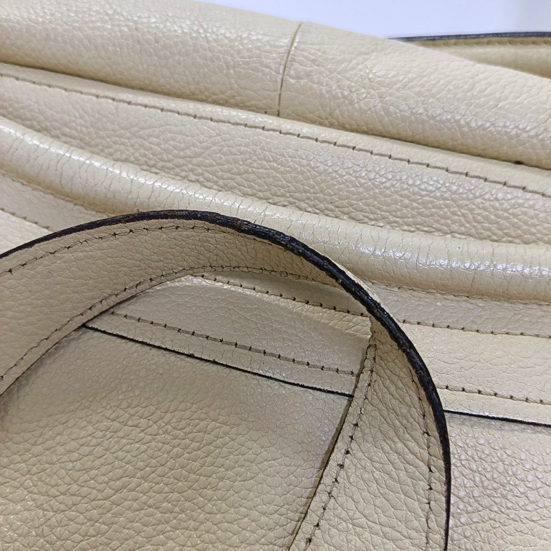 Chloé Paraty Medium size Beige Leather Single Shoulder Bag Golden hardware Removable shoulder strap-(SKU)-960652905