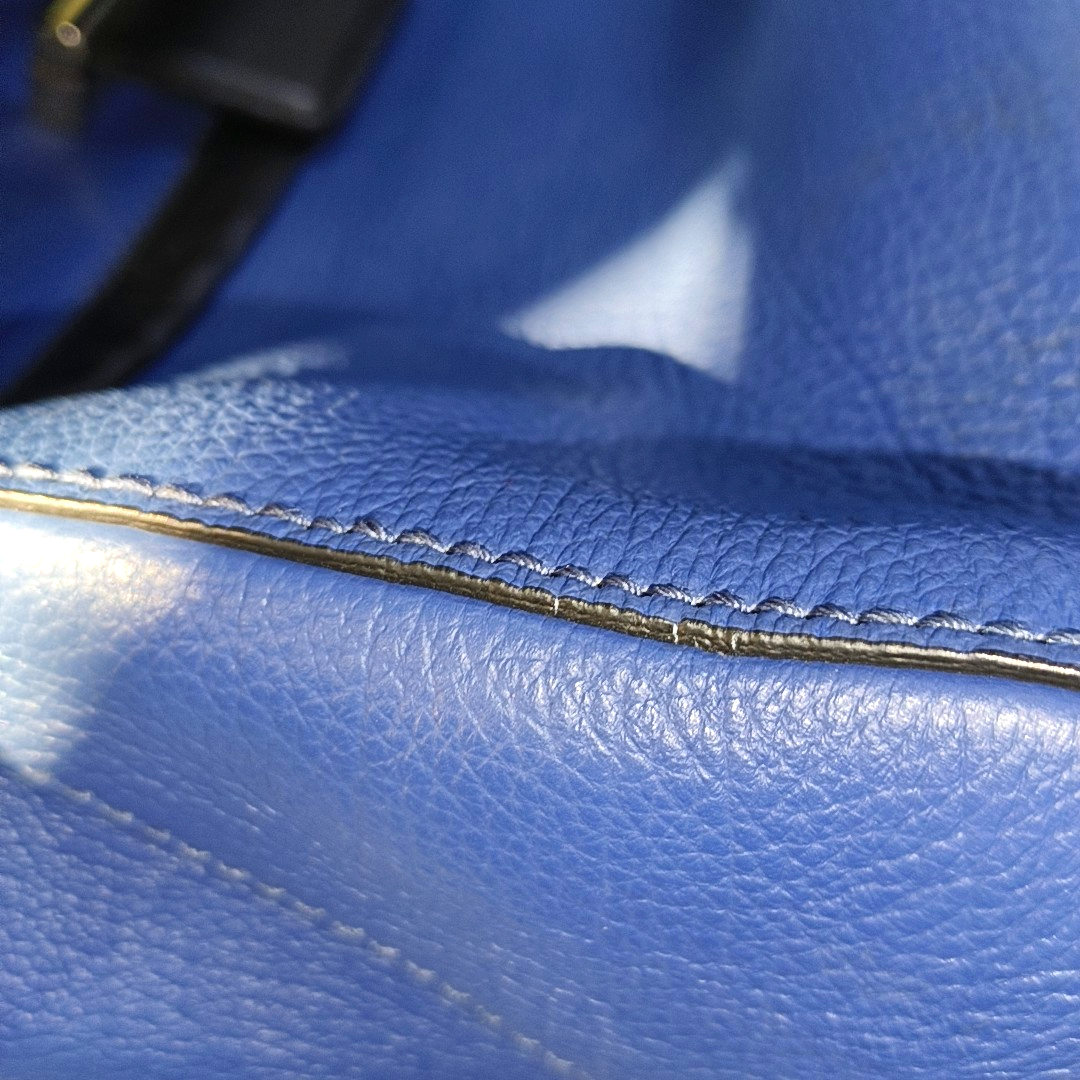 FURLA Blue cowhide single shoulder bag Golden hardware Removable shoulder strap-(SKU)-14420389