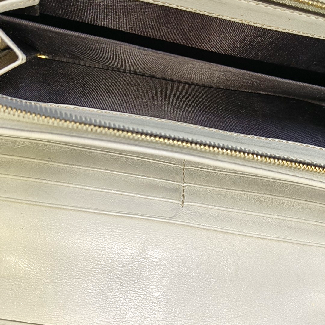 GUCCI Microguccissima Light Gray Cowhide Vintage Embossed Wallet Golden hardware-(SKU)-14418012